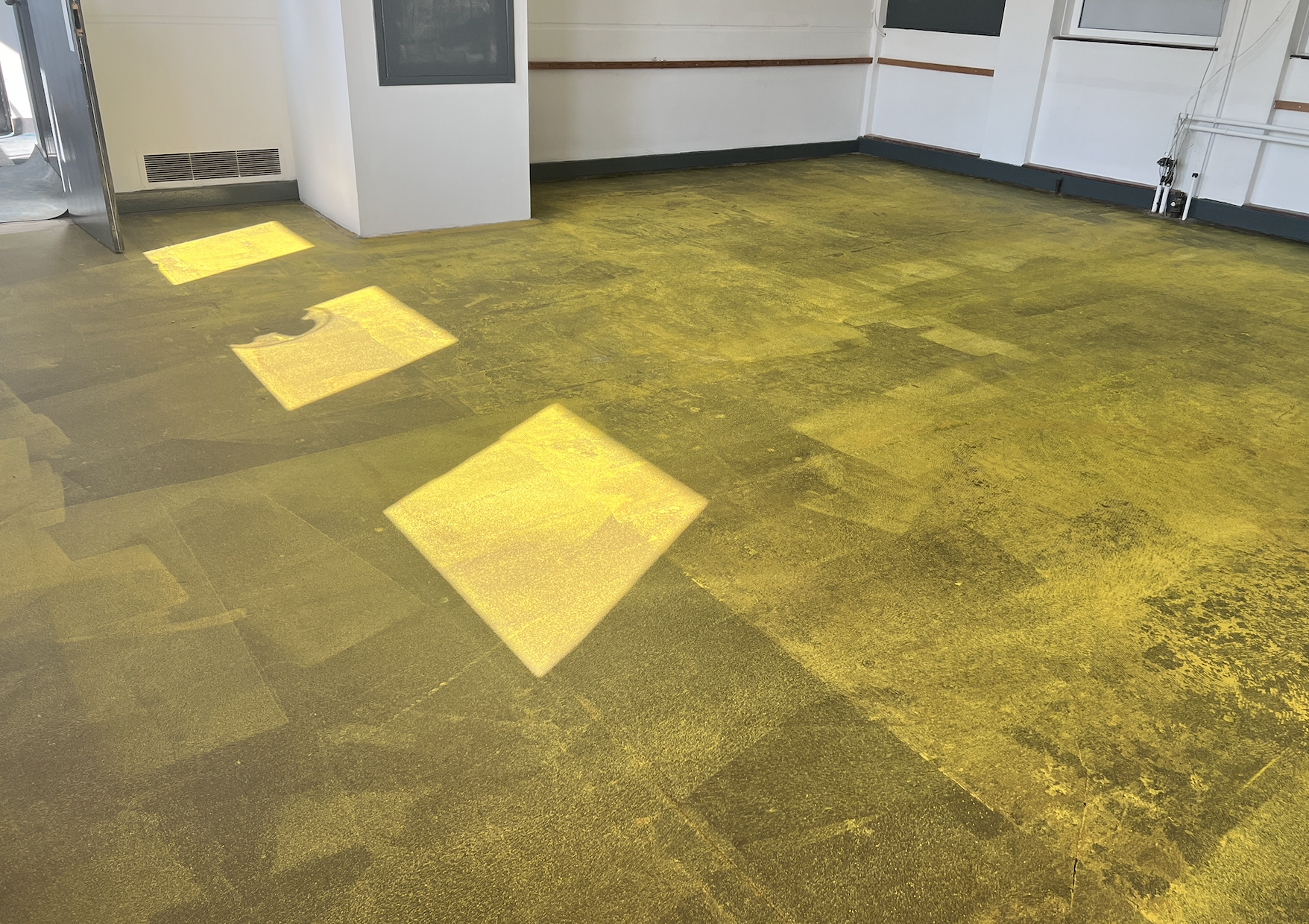 Floor prepared with f balls p141 