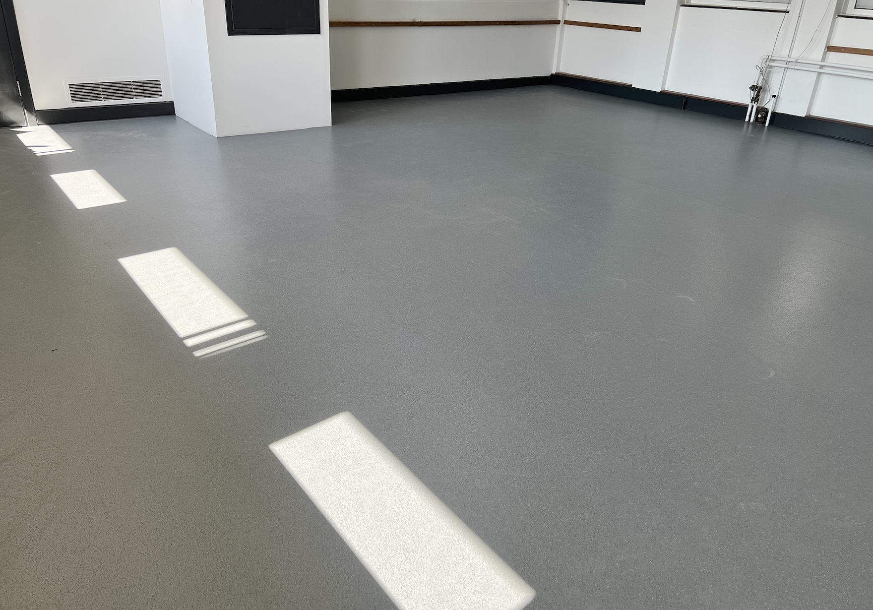Nordic Grey poly safe installed to woking classroom